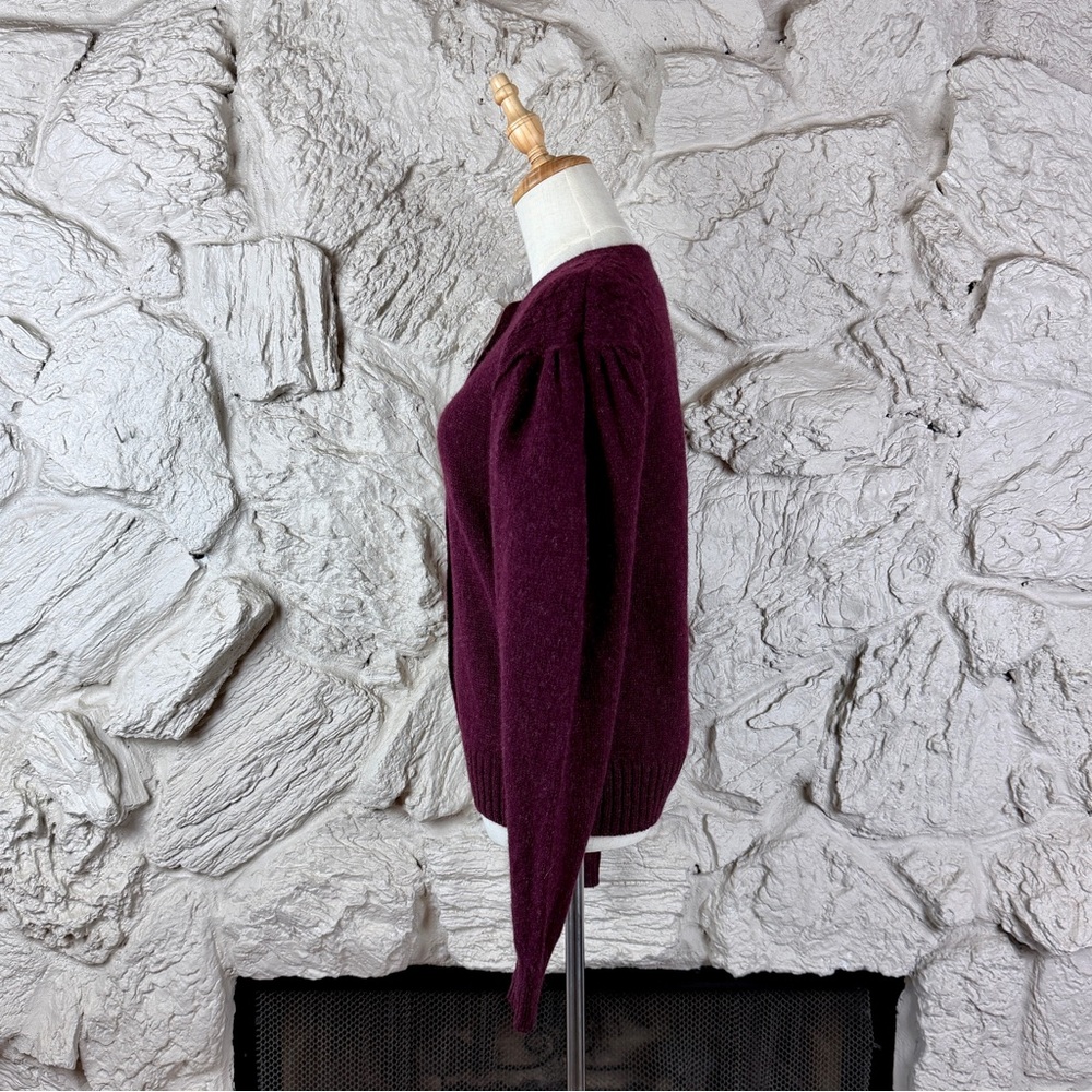 Ralph Lauren Blue Label c. 1980s Wool Cardigan Sweater Bordeaux | M - Picture 3 of 6